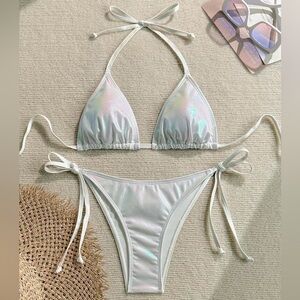 SHEIN Bellisia Holographic Bikini Set